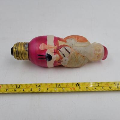 VINTAGE SANTA LIGHT BULB