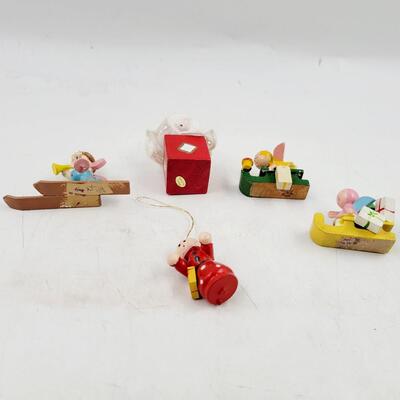 LITTLE WOODEN CHRISTMAS ORNAMENTS BUNDLE