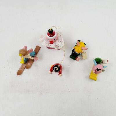 LITTLE WOODEN CHRISTMAS ORNAMENTS BUNDLE