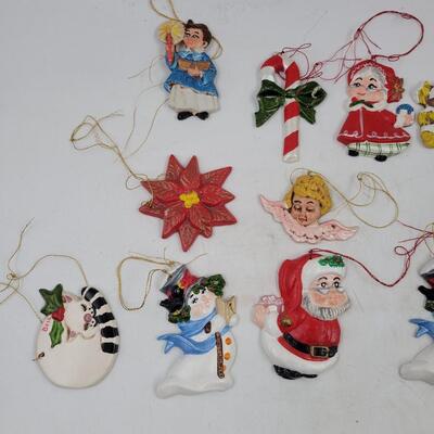 VINTAGE CERAMIC CHRISTMAS ORNAMENTS BUNDLE