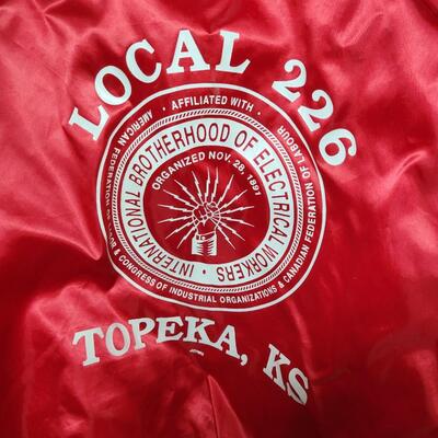 VINTAGE LOCAL 226 ELECTRICIANS JACKET SIZE LARGE