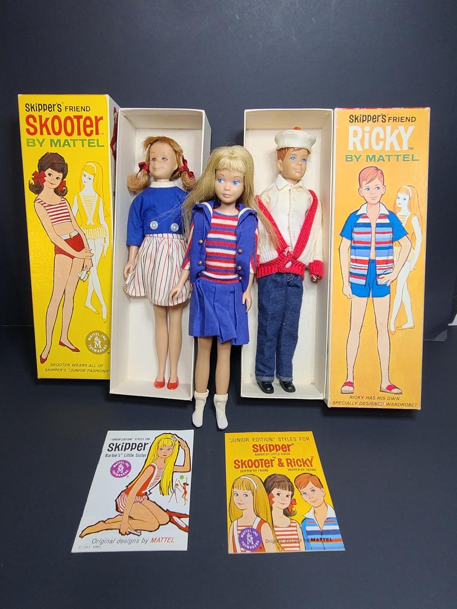 Lot 136 Vintage Barbie Dolls Skooter Skipper and Ricky Mini Clothes Catalogs EstateSales