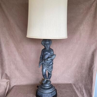 Lot 48. Cherub Table Lamp