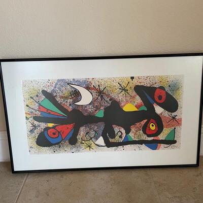 Lot 60. Pair of Miro Coordinating Lithographs