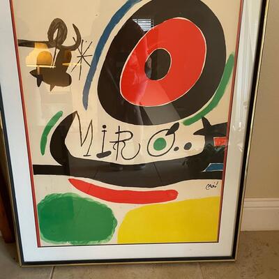 Lot 60. Pair of Miro Coordinating Lithographs