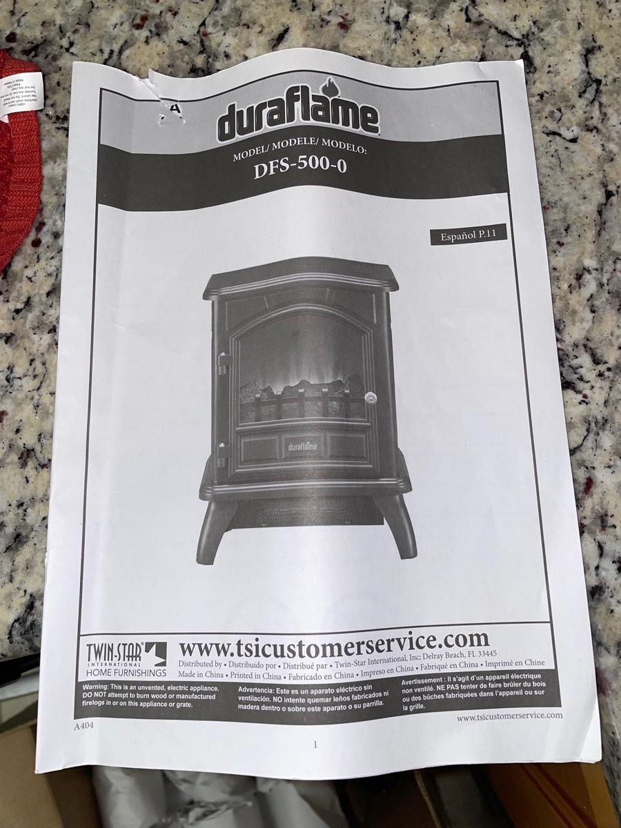 Lot 62. Duraflame Space Heater