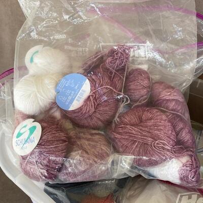 Lot 65. Large Bin of Yarn