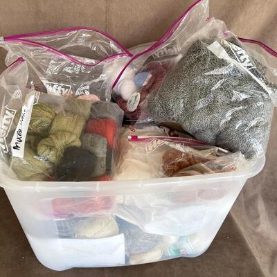 Lot 65. Large Bin of Yarn