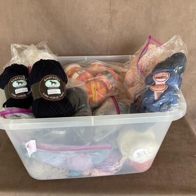 Lot 66. Large Bin of Yarn