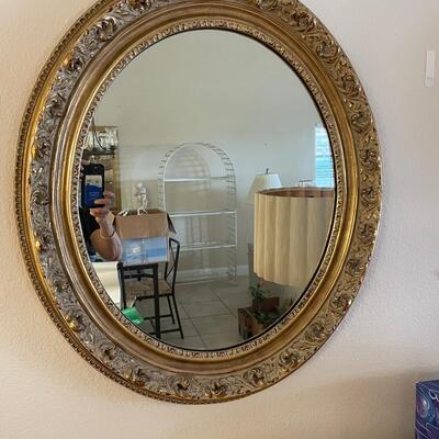 Lot 70. Oval Framed Mirror