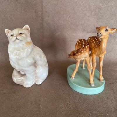 Lot 82. Two Porcelain Animal Figurines