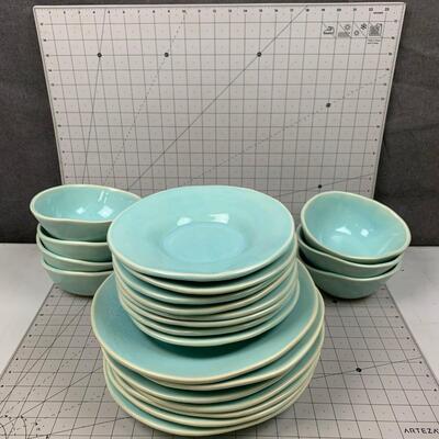 #9 Beautiful Hand Crafted Turquoise Plateware