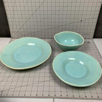 #9 Beautiful Hand Crafted Turquoise Plateware
