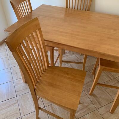 #13 Tall Counter Height Table & 8 Chairs With Leaves