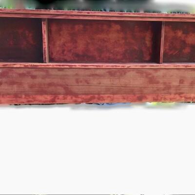 Vintage Mid Century Headboard with Shelf Storage Full size