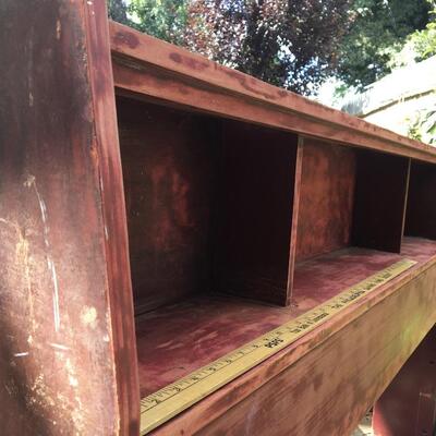 Vintage Mid Century Headboard with Shelf Storage Full size