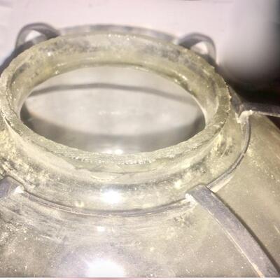 2 Vintage Matching Caged Glass Metal Lamp Shades