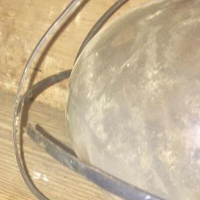 2 Vintage Matching Caged Glass Metal Lamp Shades