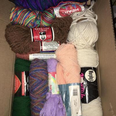 large lot Yarn skeins/balls Acrylic and Blend  Knitting Crochet