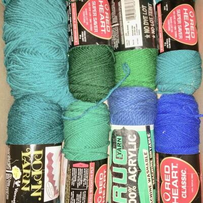 large lot Yarn skeins/balls Acrylic and Blend  Knitting Crochet
