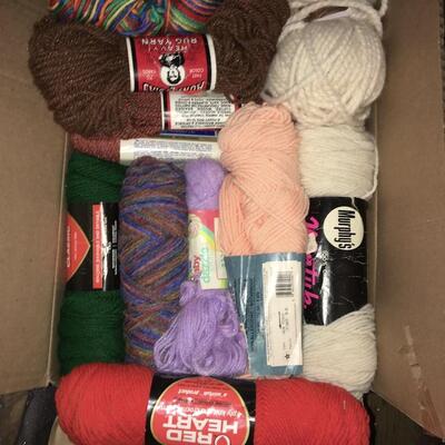 large lot Yarn skeins/balls Acrylic and Blend  Knitting Crochet