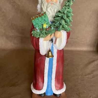 Lot 101. Santa Figurine and vintage glass votive