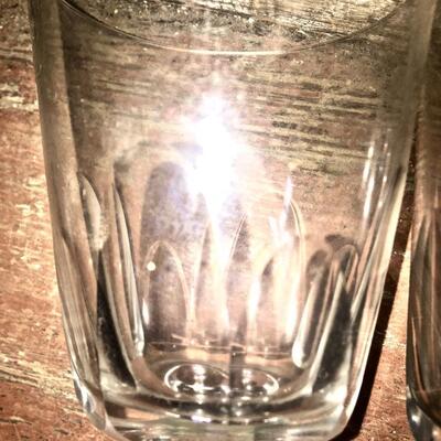 Vintage Drinking Stem Glasses Clear  Wine Water