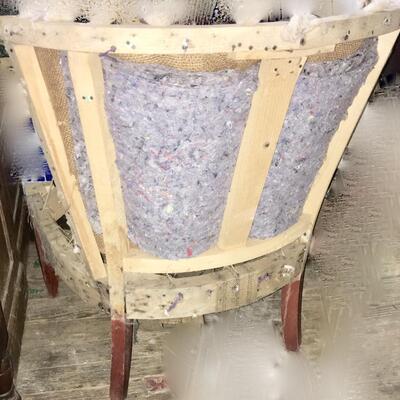 Vintage Mid Century Slipper Chair needs upholstery