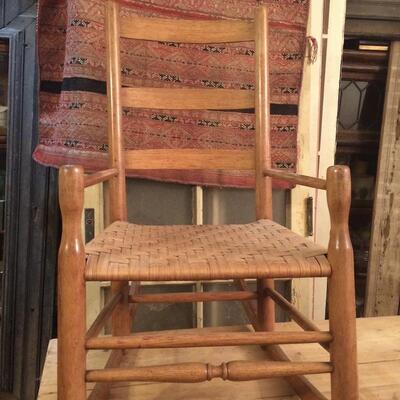 Vintage Wicker Rocking Chair Child Size