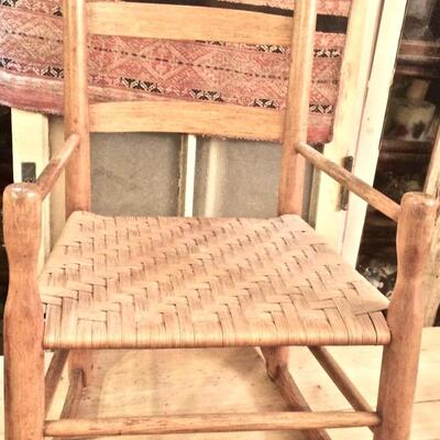 Vintage Wicker Rocking Chair Child Size