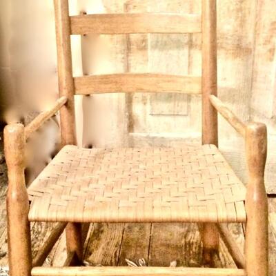 Vintage Wicker Rocking Chair Child Size