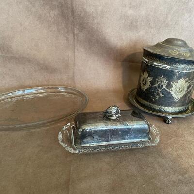 Lot 112. Antique Glass and Metal