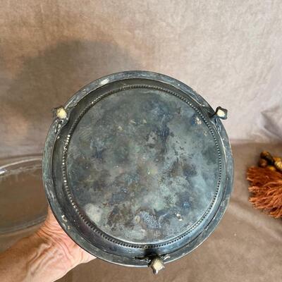 Lot 112. Antique Glass and Metal