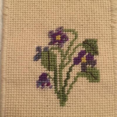 Needlepoint Bell Pull vintage 1975 signed