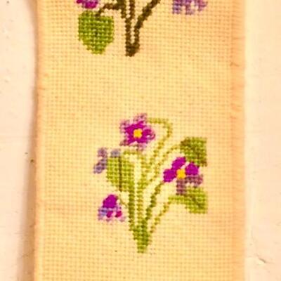 Needlepoint Bell Pull vintage 1975 signed
