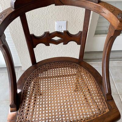 Lot 130  Antique Cane Chair