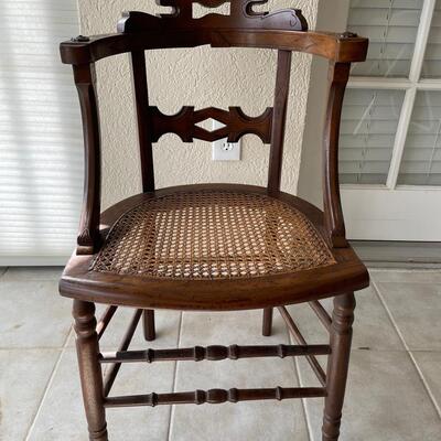 Lot 130  Antique Cane Chair