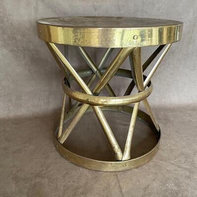 Lot 134. Brass Table and Candlestick