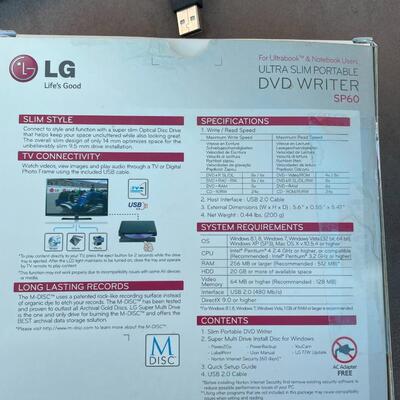 Lot 24  LG 0.5 inch DVD Writer
