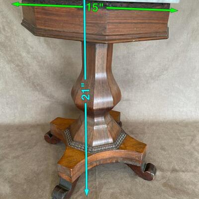 Lot 135. Marble-top Antique Table