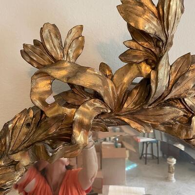 Lot 135. Antique Brass Mirror
