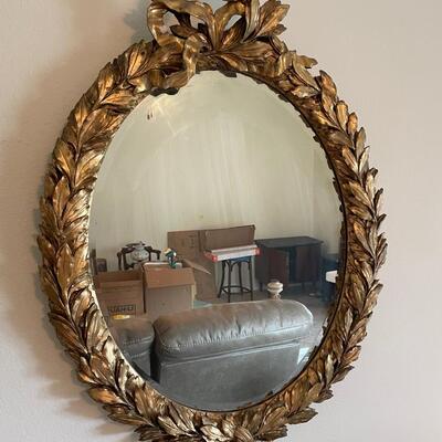 Lot 135. Antique Brass Mirror