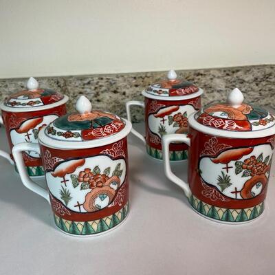 Lot 144 Porcelain Covered Mugs