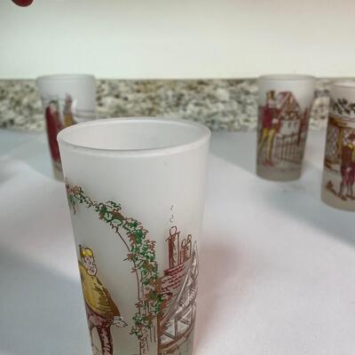 Lot 152. Dickens' "A Christmas Carol" Glass Set