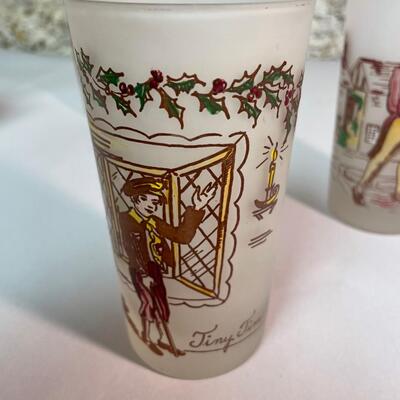 Lot 152. Dickens' "A Christmas Carol" Glass Set