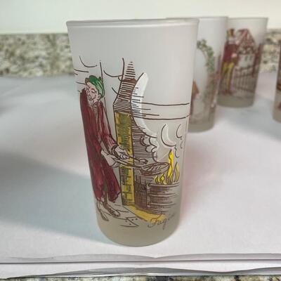 Lot 152. Dickens' "A Christmas Carol" Glass Set