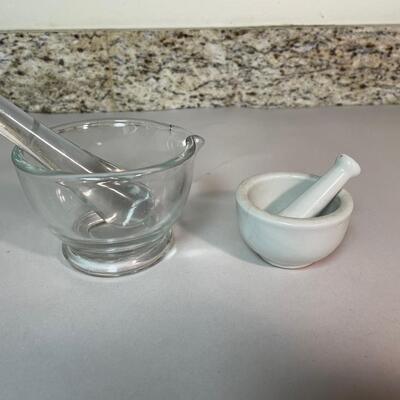 Lot 156. Pair of Antique Mortar & Pestle Sets