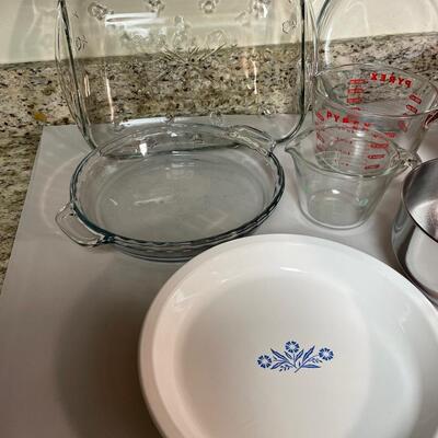 Lot 163. Glass Bakeware and Metal Bowls