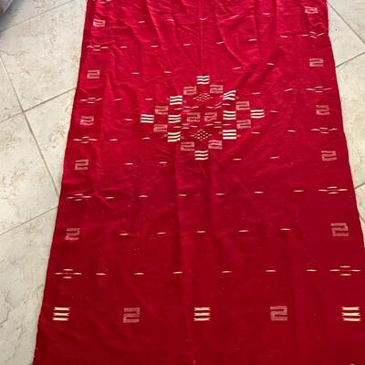 Lot 174  Red Wool Blanket/Throw/Rug