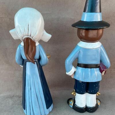 Lot 36  Blue Pilgrim Statues